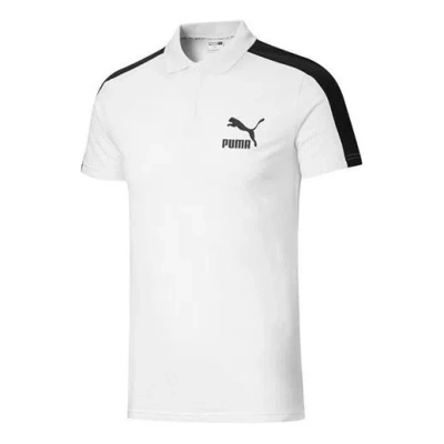 PUMA PUMA Iconic T7 Polo Shirt 'White Black'