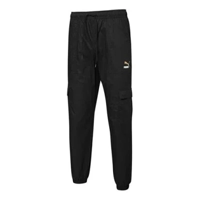 PUMA PUMA Logo Classics Cargo Pants 'Black'