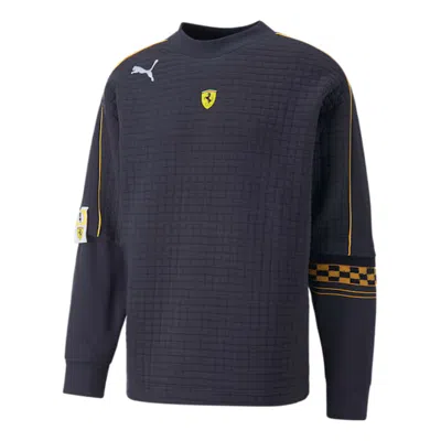 PUMA PUMA Logo Ferrari Race Statement Sweatshirt 'Navy'
