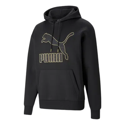PUMA PUMA Logo Luxe Graphic Hoodie 'Black'