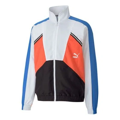 PUMA PUMA Logo Printing Contrasting Colors Jacket Blue