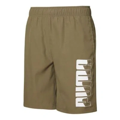 PUMA PUMA Logo Woven Shorts 'Brown'