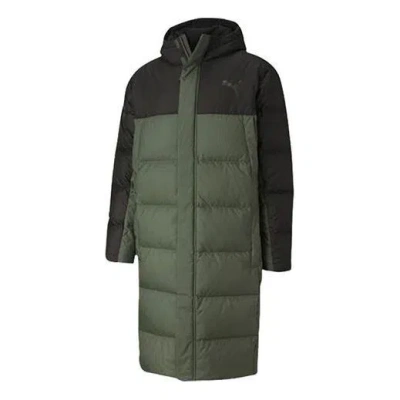 PUMA PUMA Long Oversized Down Jacket 'Green Black'