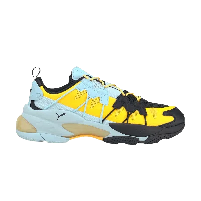 PUMA LQDCELL OMEGA STRIPED KNIT 'BLACK ULTRA YELLOW'