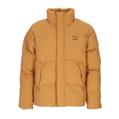 PUMA MEN'S CLASSIC OVERSIZED POLYBALL PUFFER DESERT TAN DOWN JACKET