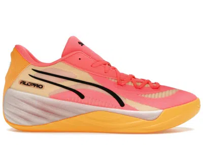 PUMA MEN'S PUMA ALLPRO NITRO SNEAKERS IN SUNSET GLOW/SUN STREAM/BLACK