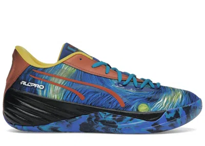 PUMA MEN'S PUMA ALLPRO NITRO SQD DYLAN EXHIBIT SNEAKERS IN VIVID BLUE/TROPICAL BLUE