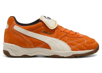 PUMA MEN'S PUMA KING INDOOR SNEAKERS IN MAPLE SYRUP/FROSTED IVORY