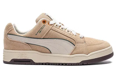 PUMA MEN'S PUMA SLIPSTREAM LO PLAYERS LOUNGE SNEAKERS IN LIGHT SAND/DEEP FOREST/PRISTINE