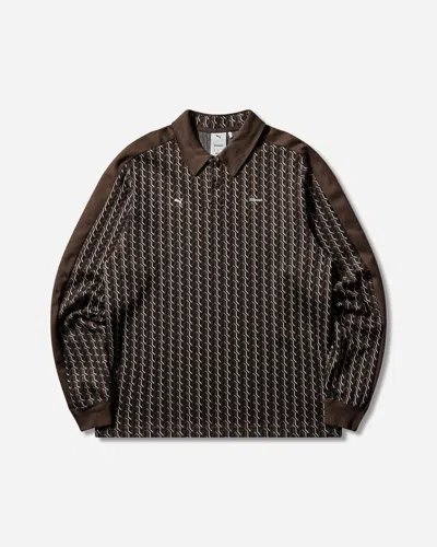 PUMA Men s JJJJound T7 Longsleeve Polo Chocolate