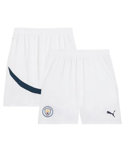 PUMA MEN'S WHITE MANCHESTER CITY 2024/25 DRYCELL HOME REPLICA SHORTS