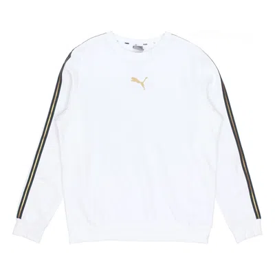 PUMA PUMA Metallic Nights Crew Sweatshirt 'White Black Gold'