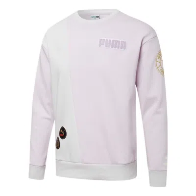 PUMA PUMA Mix Badge Long Crew Sweater 'Purple'
