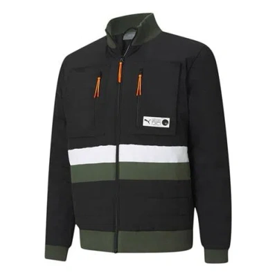 PUMA PUMA Parquet Quilted Puffer Basketball Winter Jacket 'Black Green'