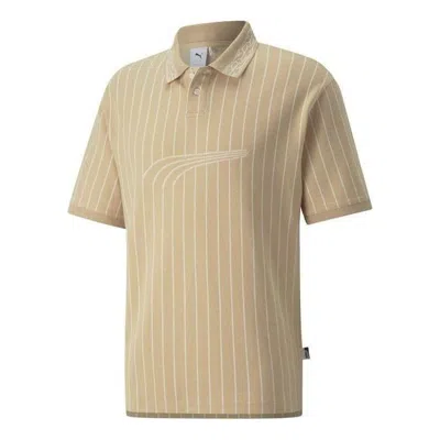 PUMA PUMA Players Lounge Polo Shirt 'Brown'