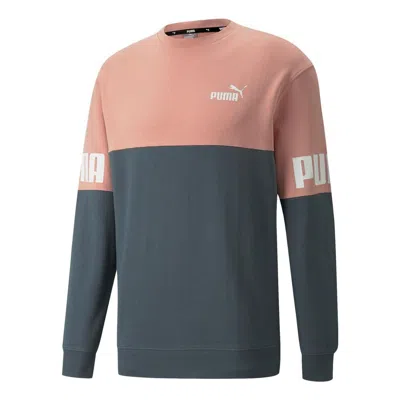 PUMA PUMA Power Colorblock Crew Sweatshirt 'Pink'