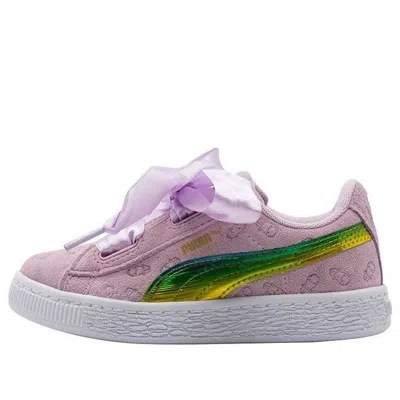 PUMA (PS) PUMA Basket Leisure Shoes Pink/Green