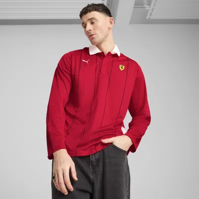 PUMA SCUDERIA FERRARI RACE MEN'S LONG SLEEVE POLO