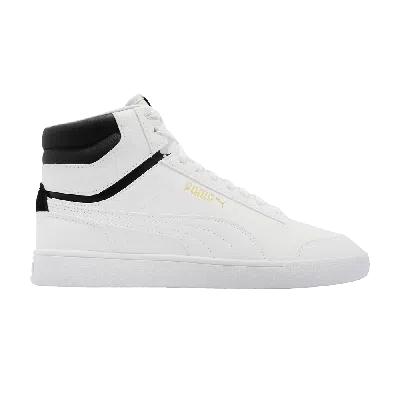 PUMA SHUFFLE MID 'WHITE BLACK GOLD'