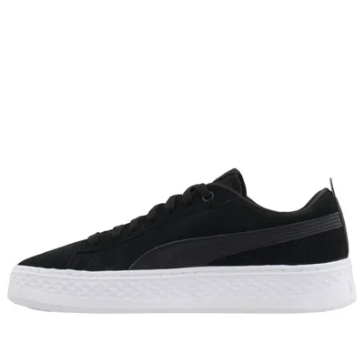 PUMA PUMA Smash Platform Suede Casual Board Shoes Black/White