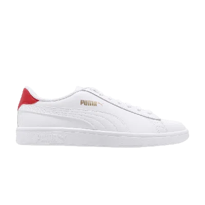 PUMA SMASH V2 'WHITE HIGH RISK RED'