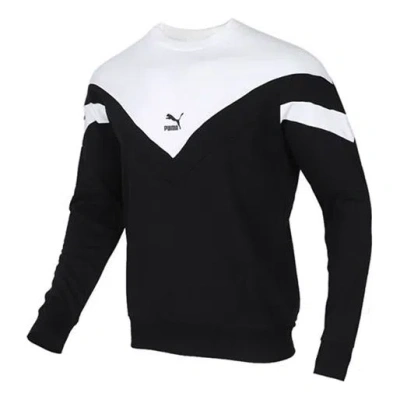 PUMA PUMA Sports Round Neck Knit Pullover Black White
