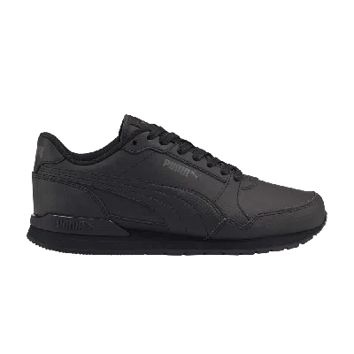 PUMA PUMA ST RUNNER V3 LEATHER JR 'TRIPLE BLACK'