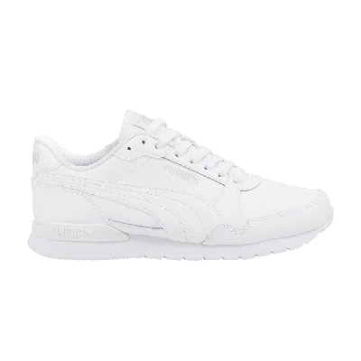 PUMA PUMA ST RUNNER V3 LEATHER JR 'TRIPLE WHITE'