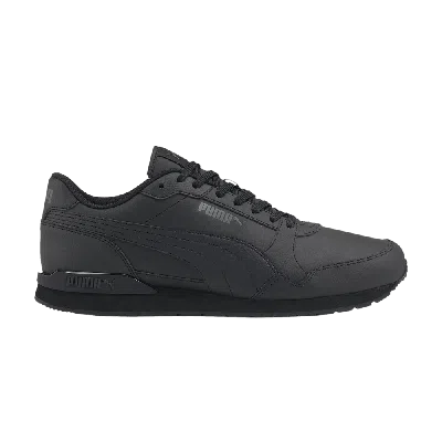 PUMA ST RUNNER V3 LEATHER 'TRIPLE BLACK'