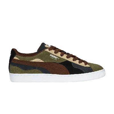 PUMA SUEDE 'CAMOWAVE - OLIVE CHESTNUT BROWN'