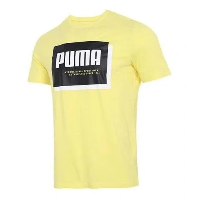 PUMA PUMA Summer Court Graphic T-Shirt 'Yellow'