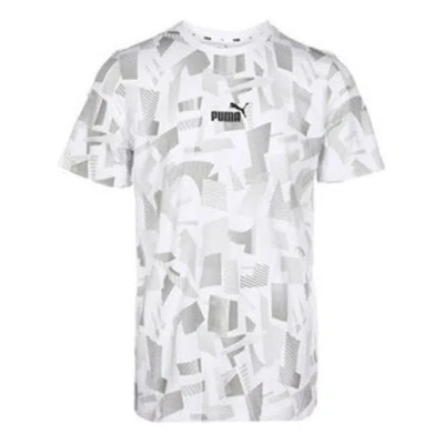PUMA PUMA Summer Print Aop T-Shirt 'White Grey Black'
