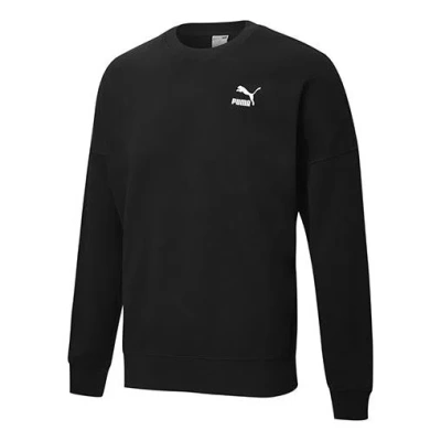 PUMA PUMA Unisex Printing Round-Neck Sweatshirt Black