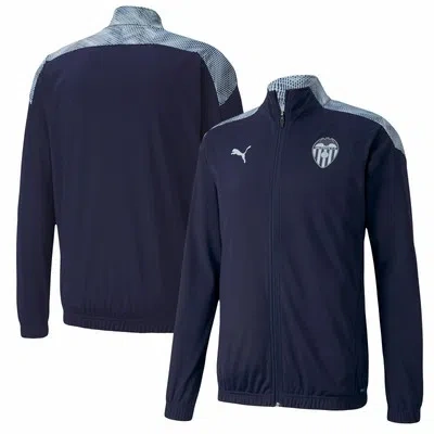 PUMA PUMA VALENCIA STADIUM SPORTS FOOTBALL TRAINING OUTDOOR JACKET - NAVY