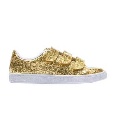 PUMA WMNS BASKET STRAP GLITTER 'GOLD'