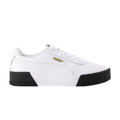 PUMA WMNS CARINA LEATHER 'WHITE BLACK'