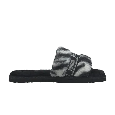 PUMA WMNS FLUFF SLIDE 'WILD - BLACK'