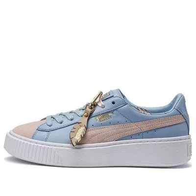 PUMA (WMNS) PUMA Basket Platform Coach 'White Blue Brown'