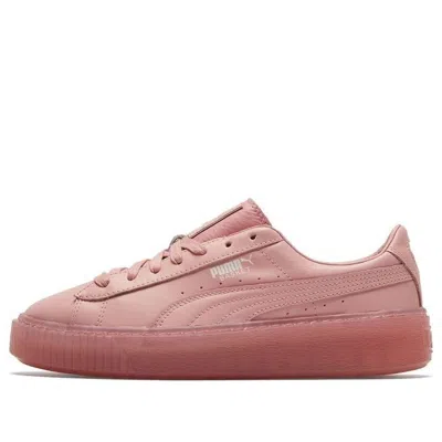 PUMA (WMNS) PUMA Basket Platform Core Pink Low Board Shoes