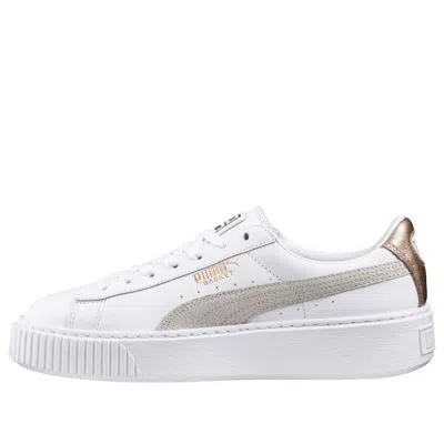PUMA (WMNS) PUMA Basket Platform Euphoria RG 'White Gray Gold'