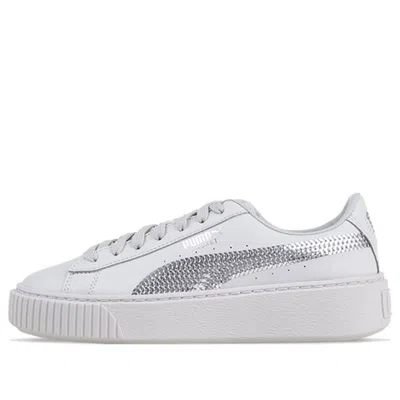 PUMA (WMNS) PUMA Basket Platform Grey Bling