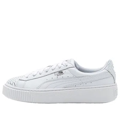 PUMA (WMNS) PUMA Basket Platform Ocean Leisure Board Shoes White