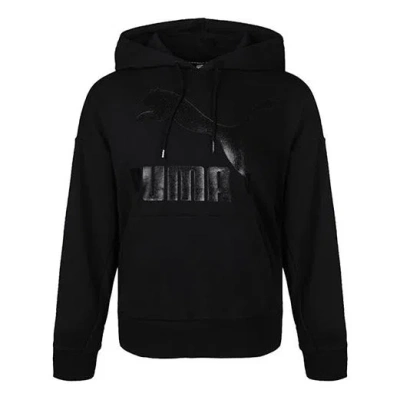 PUMA (WMNS) PUMA Classics Logo Hoodie 'Black'