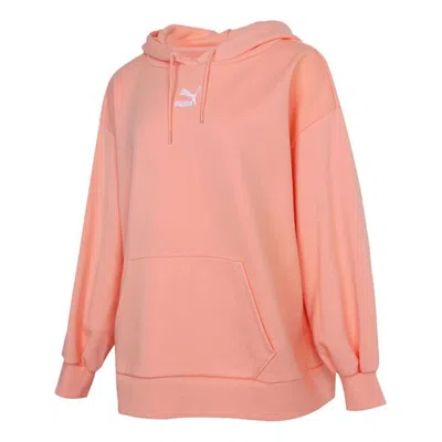 PUMA (WMNS) PUMA Classics Oversized Hoodie 'Pink White'