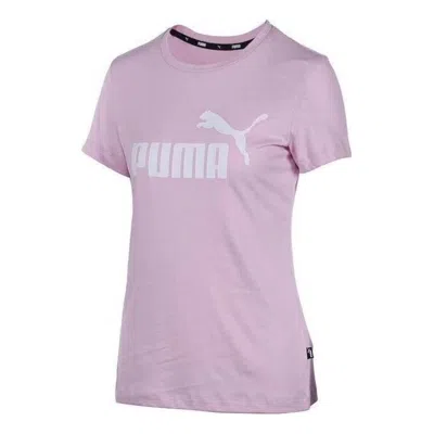 PUMA (WMNS) PUMA Comfortable Casual T-Shirt 'Purple White'