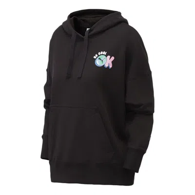 PUMA (WMNS) PUMA Downtown Graphic Hoodie 'Black Blue Pink'
