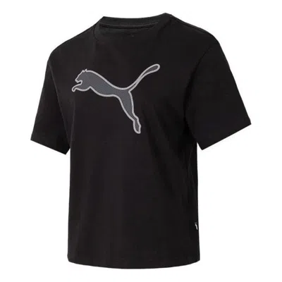 PUMA (WMNS) PUMA Graphic Sport T-Shirt 'Black Grey'