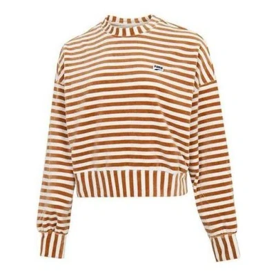 PUMA (WMNS) PUMA Striped Knitted Sweater 'Beige'