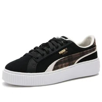PUMA (WMNS) PUMA Suede Plat Form Plaid 'Black'