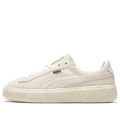 PUMA (WMNS) PUMA Suede Platform Buff/Gold Board Shoes